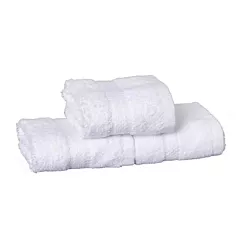 Charisma™ Hotel Face Towel 86/14 Ringspun Cotton/Polyester 13x13 wt. 1.35lbs/dz. Dobby Border White 12/Pack