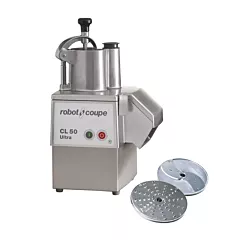 Robot Coupe CL50E ULTRA Continuous Feed Food Processor with 2 Discs, One Speed, 1.5 HP