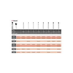 Coltene Alpen Operative Carbide Burs Round C1 #6 RA/204, 10/pkg 