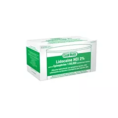Cook Waite Lidocaine HCl 2% and Epinephrine 1:50,000 Injection Green 50/box
