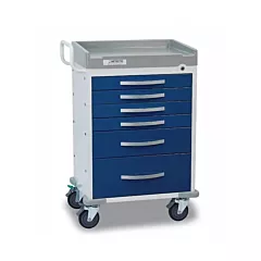 Detecto Rescue Series Anesthesiology Cart 6 Drawer, Blue (VMDET-RC333369BLU)
