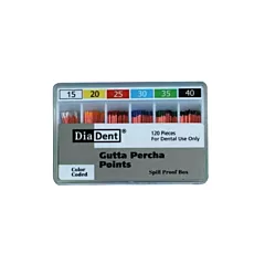 DiaDent Gutta Percha Points Non Marked Spill Proof #60, 120/box (VMDIA-101-S612)