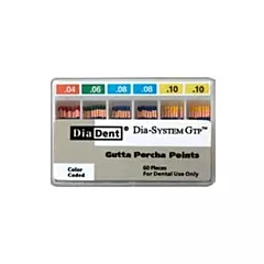 DiaDent (143-604) Gutta Percha Points Dia-System GTP Double Tapered Spill Proof #30 Taper .04, 60/Box