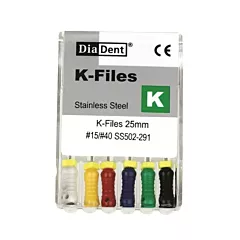 Diadent K-Files Stainless Steel #60 25mm 6/pack (VMDIA-SS502-212)
