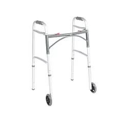 Deluxe Folding Walker, Two Button with 5
