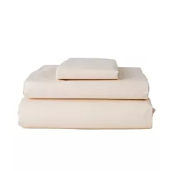 Endurance™ T180 Fitted Sheets 55/45 Cotton/ Polyester Beige - Pack of 12-Double 54