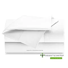 Endurance™ T200 Luxury Percale Flat Sheet 60/40 Cotton/Polyester Twin White