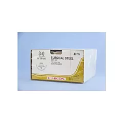 J&J Ethicon Suture Surgical Steel 3-0 497G, 20