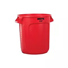Rubbermaid Brute 10 Gallon Round Trash Can, Red(2610R)