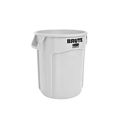 Rubbermaid Brute 20 Gallon Round Trash Can, White(2620W)