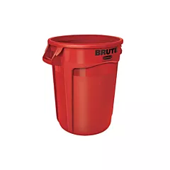 Rubbermaid Brute 32 Gallon Round Trash Can, Red(2632R)