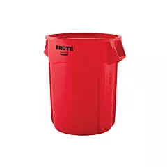 Rubbermaid Brute 55 Gallon Round Trash Can, Red(FG265500RED)