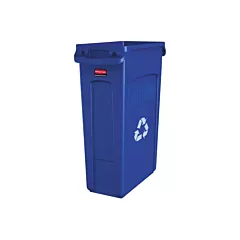 Rubbermaid Slim Jim 23 Gallon Rectangular Recycling Bin, Blue(3540-07-BLUE)
