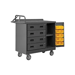 Durham Manufacturing Mobile Bench Cabinet with Bins