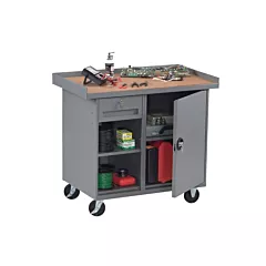 Tennsco Mobile Workbench Cabinet, Laminate (MB-2-2542-MGY)