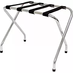 Folding Chrome Metal Luggage & Baggage Rack with 4 Belts