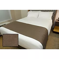 Foundation Signature Hospitality Bed Runners, Color Coffee-Queen 25