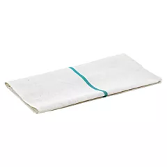 Winco Cotton Herringbone Towel with Green Stripe, 20