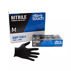 RiteTouch - 5mil Black Nitrile Powder-Free Gloves , 1000/Case