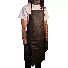 Disposable Apron, Nonwoven, Black, 28