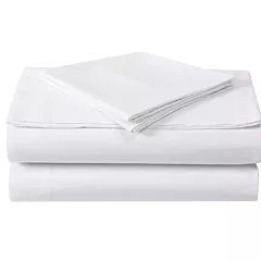 Supertex T180 Percale Double Flat Sheets, 81x108 White - 24/Case