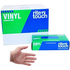 Gants en vinyle sans poudre RiteTouch - Boîte de 1 000