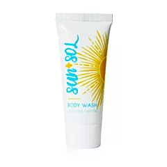 Sun + Sol Body Wash  0.7 fl oz (20 mL) - Wholesale Hotel Amenities