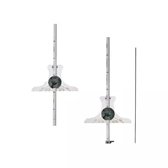 Starrett Combination Steel Rule Depth & Angle Gauges, 0-6