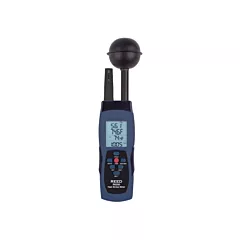 Reed Instruments Wet-Bulb Globe Temperature (WBGT) Heat Stress Meter , 0 to 50°C (32 to 122°F) , 15° - 59°C (59° - 138.2°F) , 0% - 99.9% RH (R6200)