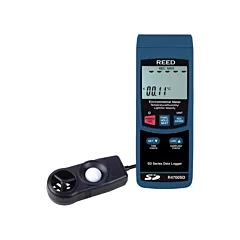 Reed Instruments Data Logging Environmental Meter, Humidity/Air Velocity/Light/Temperature (R4700SD)