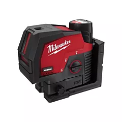 Milwaukee M12™ Green Cross Line and Plumb Points Cordless Laser Kit, 125' (38.1 m), 530 Nm, Class 2 (3622-21)