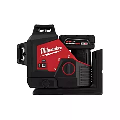 Milwaukee Ensemble de laser vert 360 degrés à trois plans M12(MC), 125' (38,1 m), 530 N.m, 2 Classe du laser (3632-21)