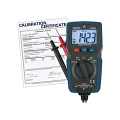 Reed Instruments Multimètre compact avec mesure de tension sans contact et certificat ISO, c.a./c.c., c.a./c.c. (R5099-NIST)