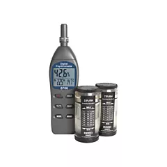 Reed Instruments Psychrometer Kit with Calibration Standards, Digital, 0% - 100% RH (8706-KIT)