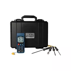 Reed Instruments Data Logging Thermocouple Thermometer Kit, ± 0 °C to ±40 °C (± 32 °F to ±104 °F) (R2450SD-KIT4)