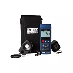 Reed Instruments Nécessaire de luxmètre, 0-2000 lux/0-20000 lux/0-100000 lux/0-200 pi-ch/0-2000 pi-ch/0-10000 pi-ch, Enregistrement des données (R8100SD-KIT)
