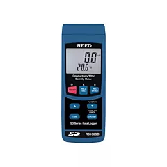 Reed Instruments Conductivity Meter with NIST Certificate, Hand Held, Digital, 0 µS/cm - 200 µS/cm/0 mS/cm - 2 mS/cm/0 mS/cm - 20 mS/cm/0 mS/cm - 200 mS/cm, 0.1 µS/cm/0.001 mS/cm/0.01 mS/cm/0.1 mS/cm (R3100SD-NIST)