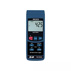 Reed Instruments Light Meter with NIST Certificate, 0-2000 lux/0-20000 lux/0-100000 lux/0-200 ftc/0-2000 ftc/0-10000 ftc, Data Logging (R8100SD-NIST)