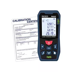 Reed Instruments Laser Distance Meter with ISO Certificate, 0' - 164' (0 m - 50 m), Digital (Electronic) (R8005-NIST)