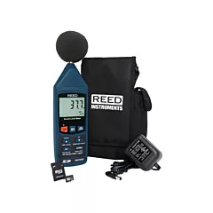 Reed Instruments Data Logging Sound Level Meter Kit with ISO Certificate, A and C, Digital (R8070SD-KIT)