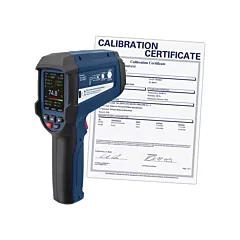 Reed Instruments Professional Infrared Thermometer with Integrated Type K Thermocouple & Calibration Certificate, -58 - 3362°F (-50 - 1850°C), 55:01:00, Adjustable (R2340-NIST)
