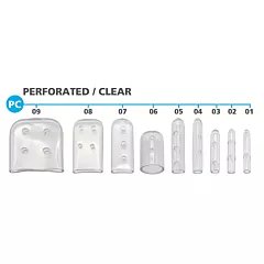 Instrument Protectors Clear Perforated 100/bag Size 9  0.125