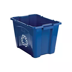 Rubbermaid Recycling Boxes, Curbside, 14 US gal. (FG571473BLUE)