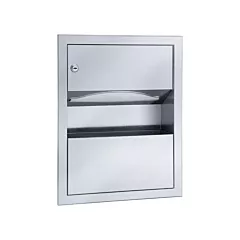 Bradley Combination Towel Dispenser with Waste Receptacle