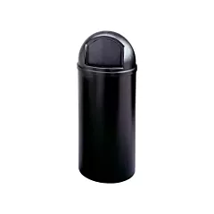 Rubbermaid Marshal® Classic Round Waste Receptacle, 15 US gal., Fibreglass (FG816088BLA)