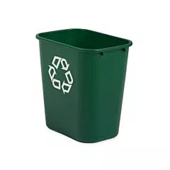 Rubbermaid Corbeille moyenne pour le recyclage, De bureau, 28 pintes US, Plastique (FG295606GRN)