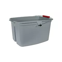 Rubbermaid Double Utility Pail, Grey, 5 US Gal. (20 qt.) (FG262888GRAY)