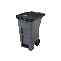 Brute® Step-On Rollout Container , Polyethylene, 32 US gal.(JH421)