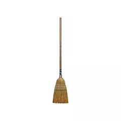 Industrial Corn Broom, 3-String, Wood