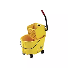 Rubbermaid WaveBrake® Mop Bucket and Wringer, Yellow, Side Press, 6.5 US Gal. (26 Quart) (FG748000YEL)
